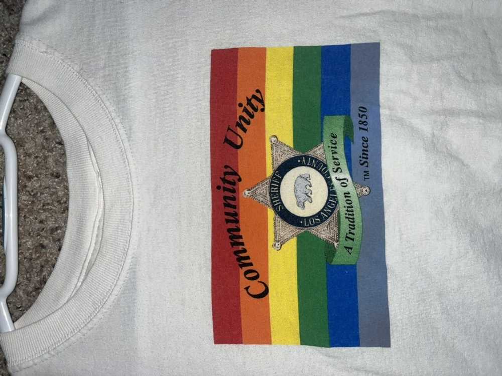 Vintage Los Angeles County Sheriff T shirt Commun… - image 2