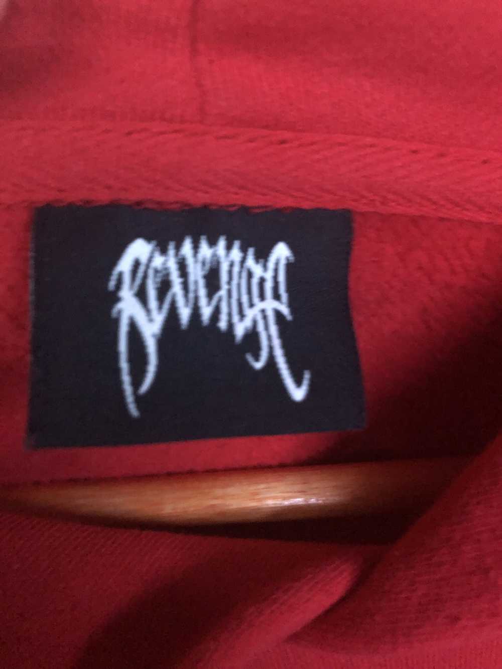 Revenge Revenge Red Embroidered Outline Hoodie - image 4