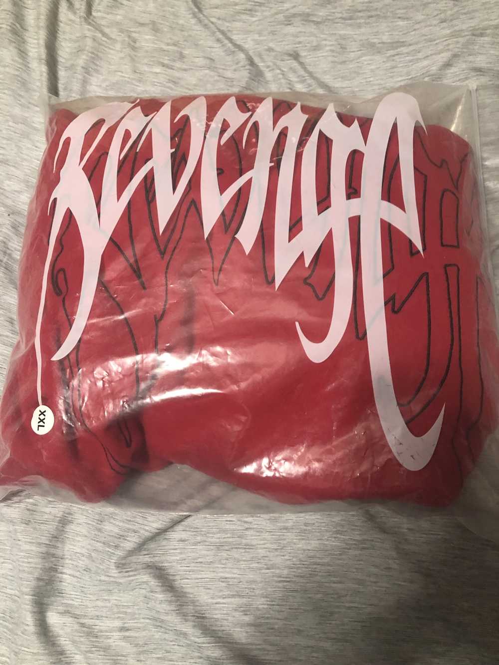 Revenge Revenge Red Embroidered Outline Hoodie - image 8