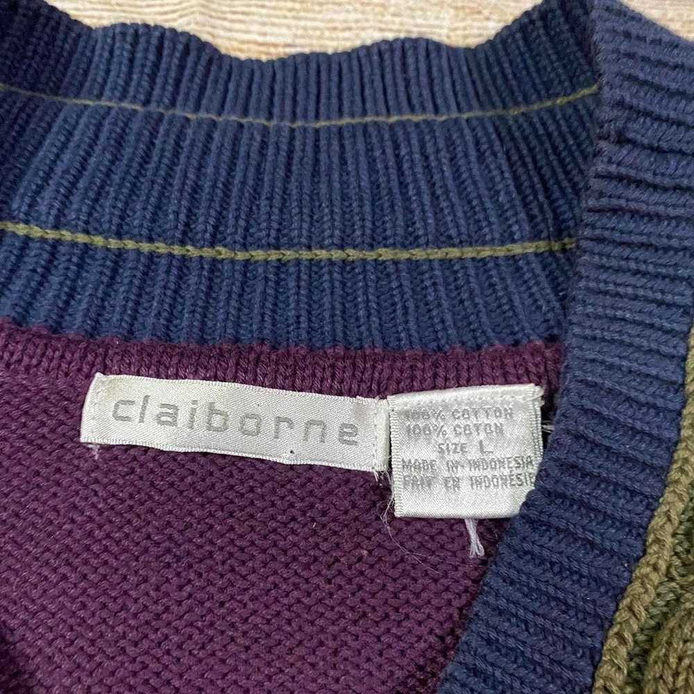 Claiborne × Vintage Vintage 1990’s Claiborne v-ne… - image 4
