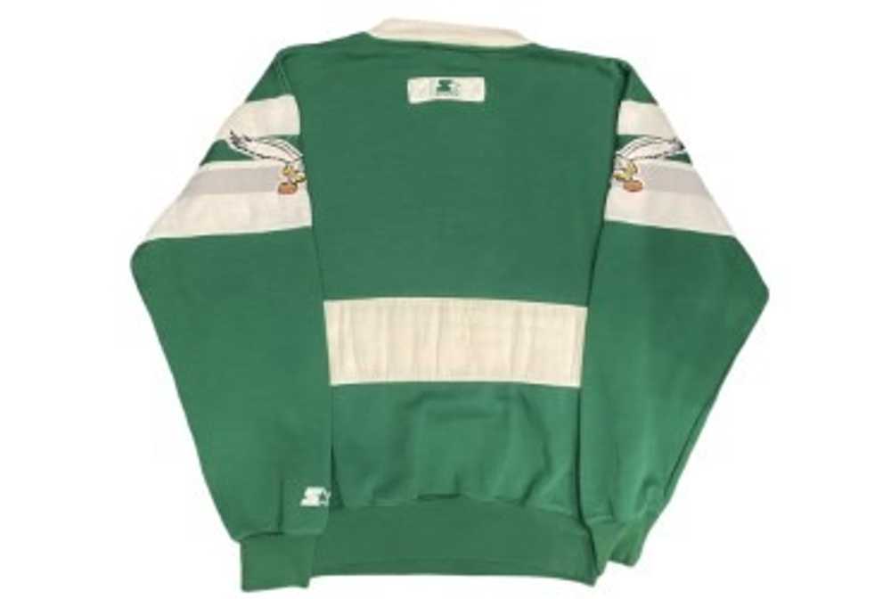 Starter Philadelphia Eagles 1/4 Button Crewneck - image 2