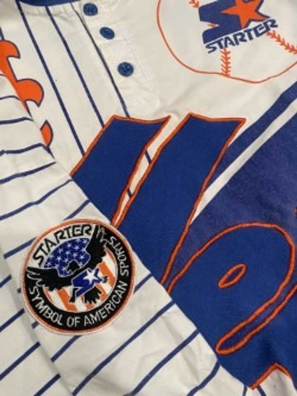 Starter New York Mets 1/4 Button L/S - image 3