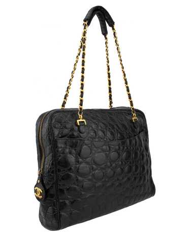 Chanel Black Alligator Shoulder Bag