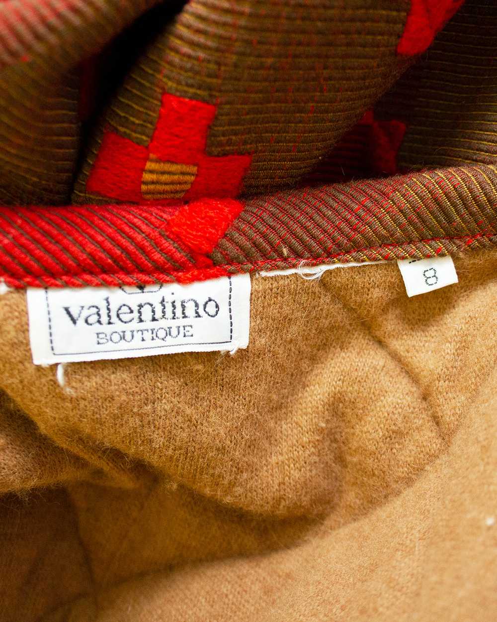 Valentino Red and Brown Embroidered Aztec Jacket - image 6