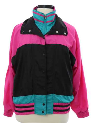 1980's Lavon Womens Windbreaker Style Track Jacket