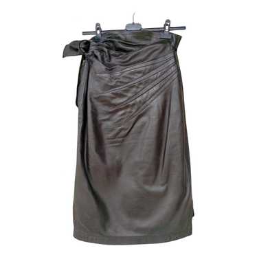 Alaïa Leather mid-length skirt - image 1