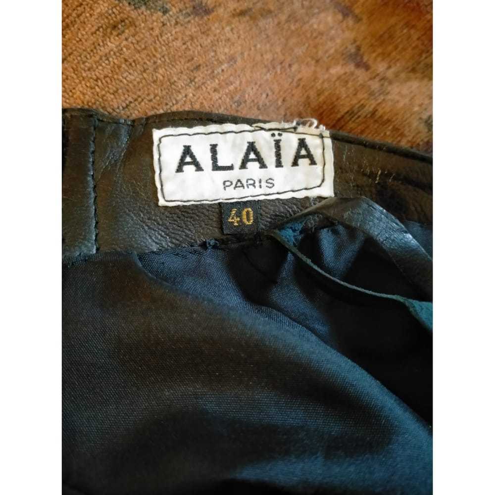 Alaïa Leather mid-length skirt - image 3