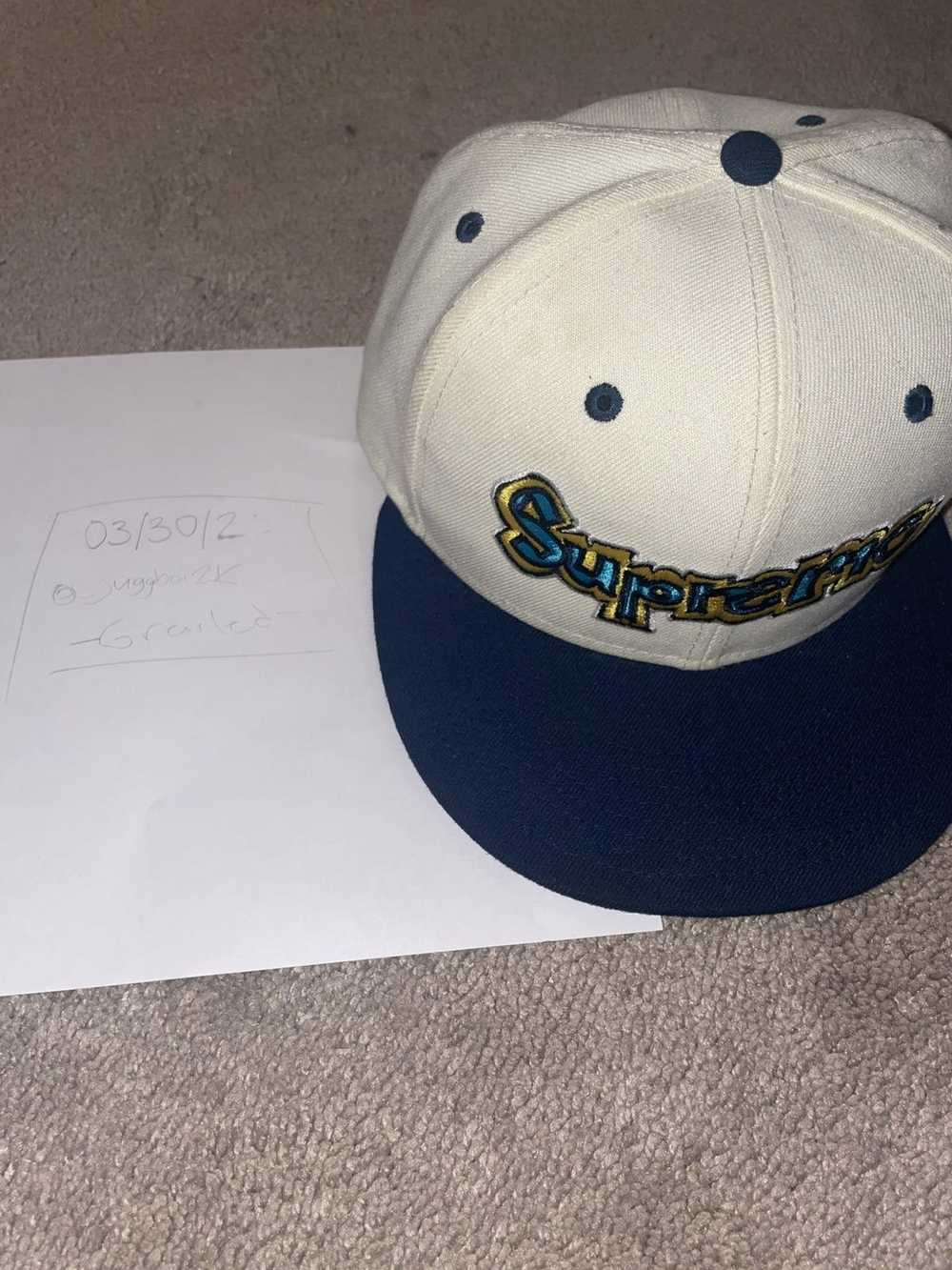 Supreme Supreme Gonz Logo New Era Hat Natural 7 1… - image 1