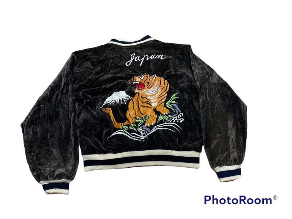 Sukajan Souvenir Jacket VINTAGE TIGER VELVET SUKA… - image 3