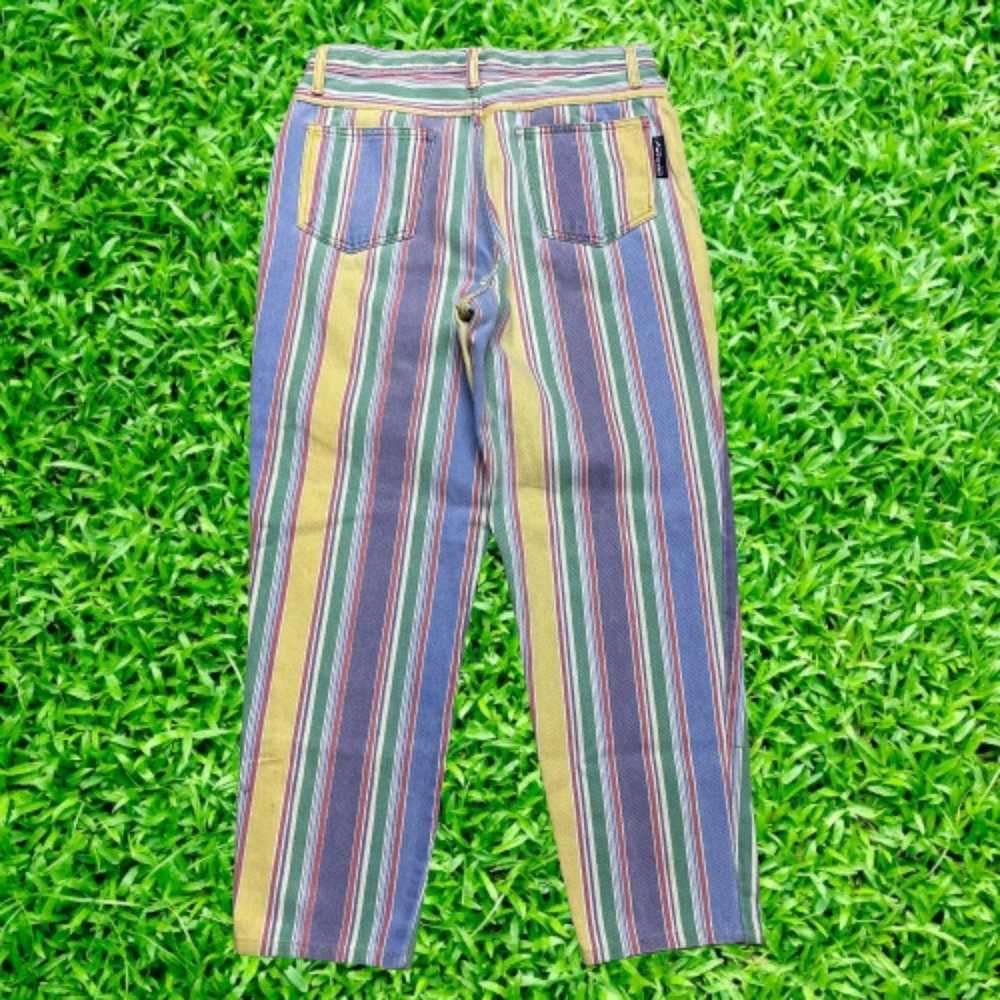 Vintage 90s Get Spoiled Striped Pastel Jeans - image 2