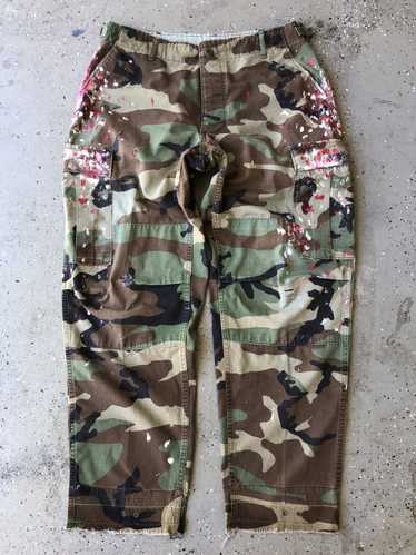 Custom × Streetwear × Vintage Custom Camo Cargo Pa