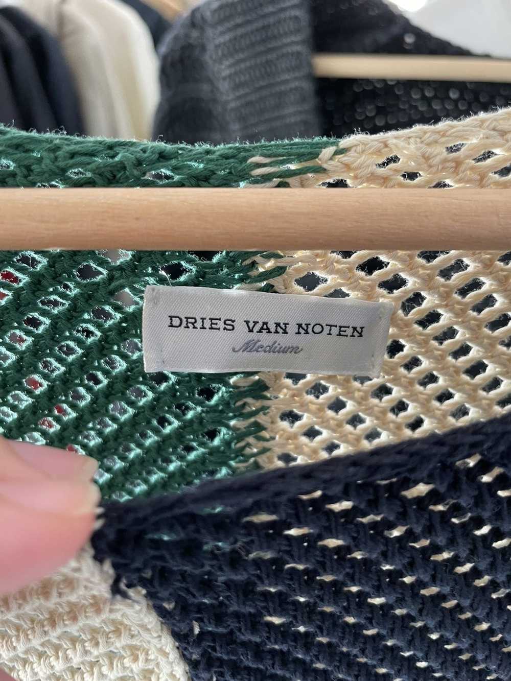 Dries Van Noten Rare stripe multi color wool mesh… - image 4