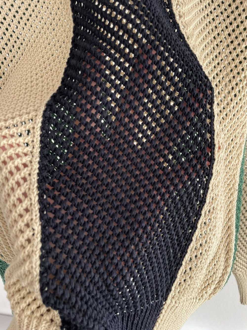 Dries Van Noten Rare stripe multi color wool mesh… - image 5