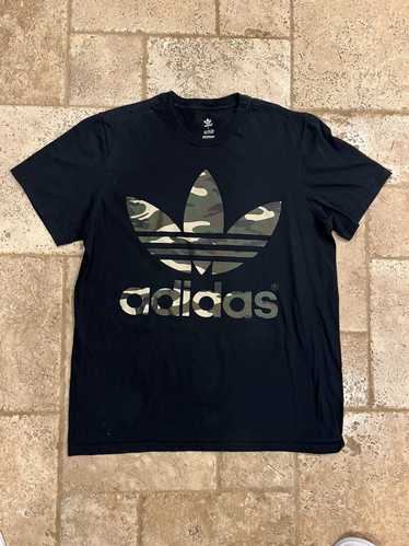 Adidas × Streetwear Adidas Camo Logo Black Tee