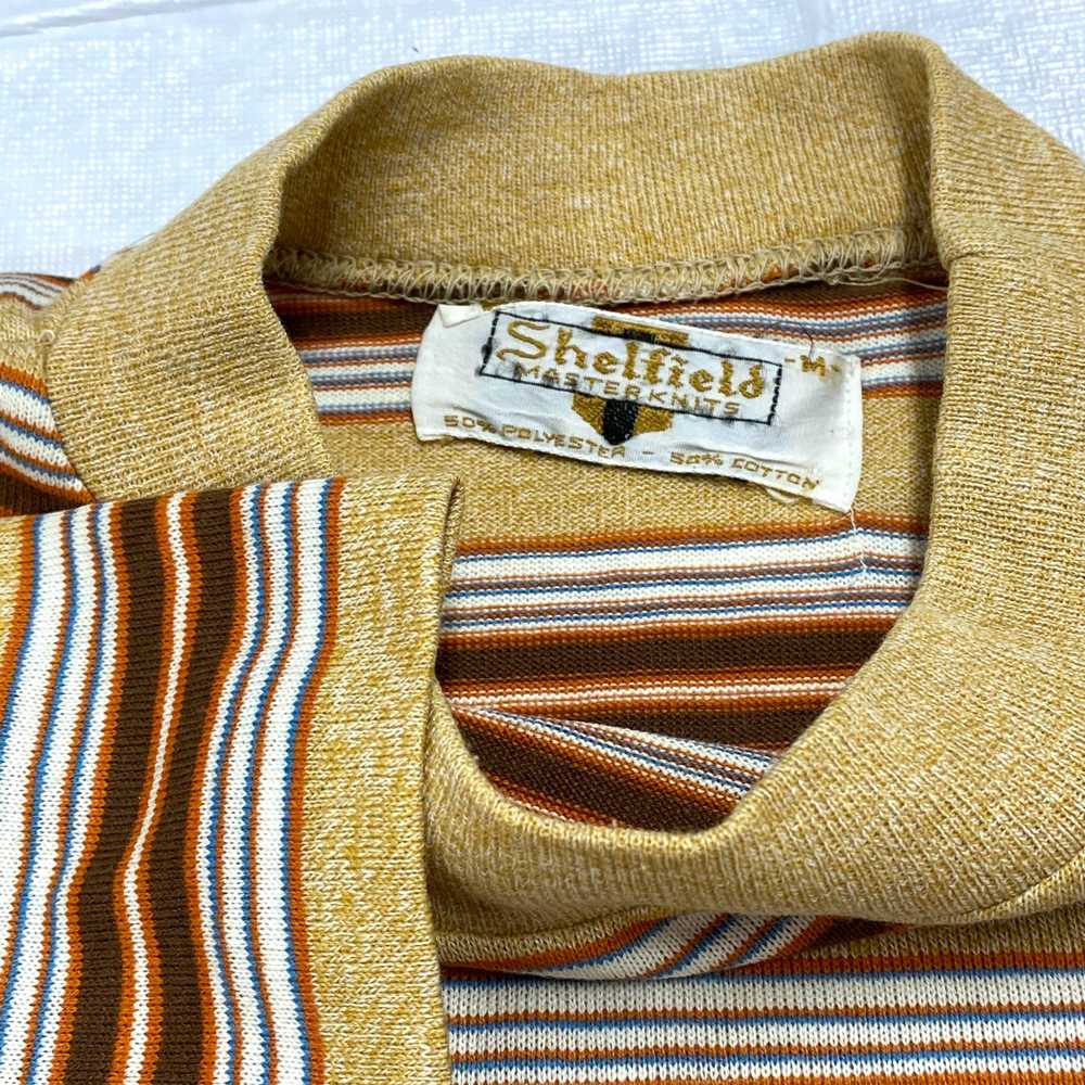 1960s striped t-shirt heather brown - image 2