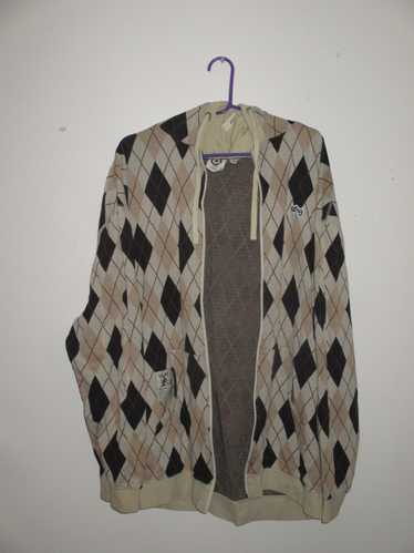 LRG Vintage 2000s LRG Hip Hop Argyle Knit Hooded J