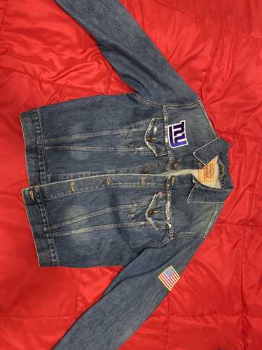 Levi's Levi’s denim jacket distressed. Custom pat… - image 1