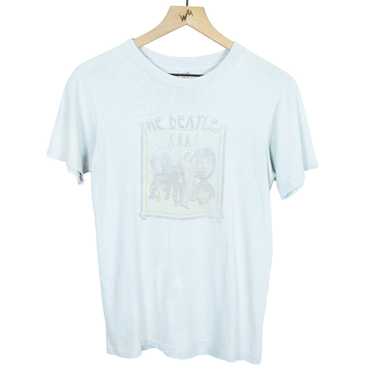 70s The Beatles Baby Blue Faded Tee - image 1