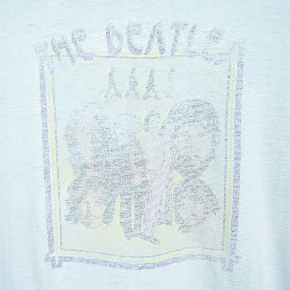 70s The Beatles Baby Blue Faded Tee - image 3