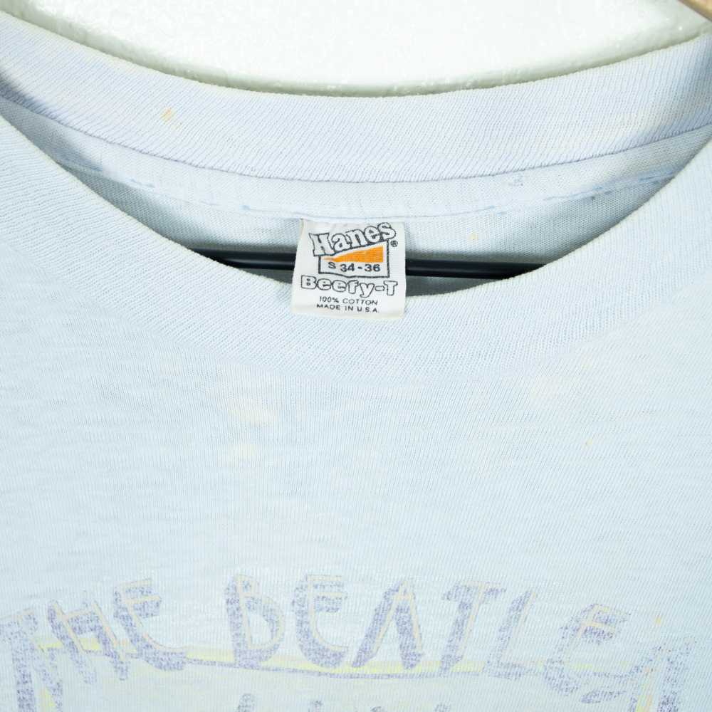 70s The Beatles Baby Blue Faded Tee - image 4