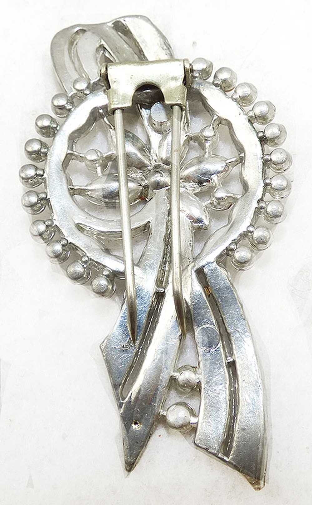 Pot Metal Rhinestone Ribbon Fur Clip - image 2