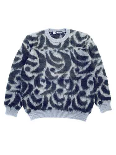 Kansai Yamamoto Striped Collar Polo Sweater - Blue Sweaters, Clothing -  KSYMM20213
