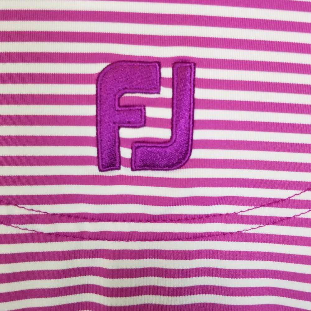Footjoy FootJoy Mens L Purple Striped Short Sleev… - image 8