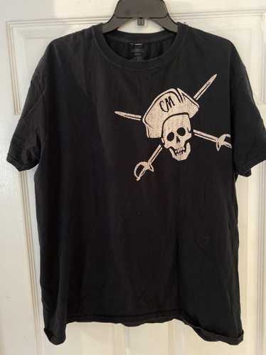 Vintage Skull and crossbones pirate CM logo