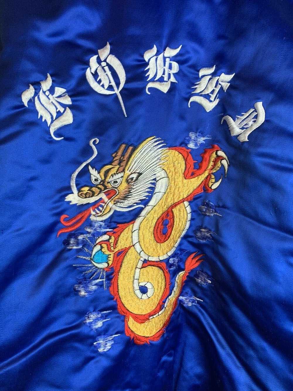 Other Vintage Korea Souvenir Jacket Dragon Blue S… - image 4