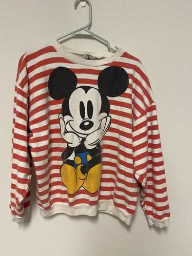 Mickey And Co Vintage 80s Mickey Mouse AOP striped