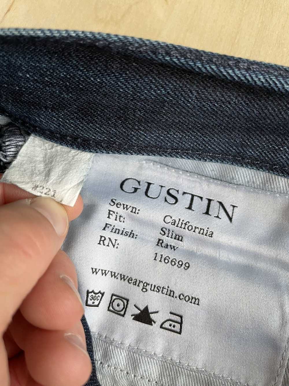 Gustin Slim Selvedge Denim Jeans Raw Indigo - image 11