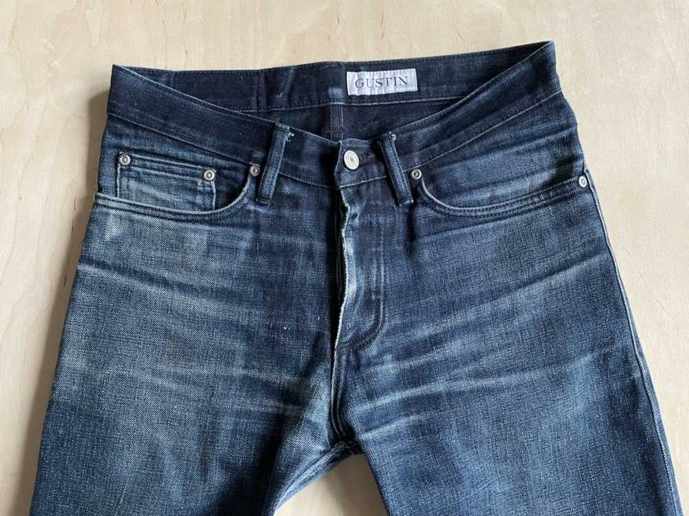Gustin Slim Selvedge Denim Jeans Raw Indigo - image 3