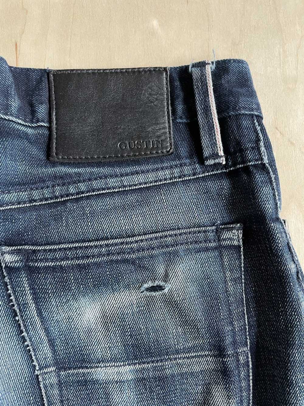 Gustin Slim Selvedge Denim Jeans Raw Indigo - image 9