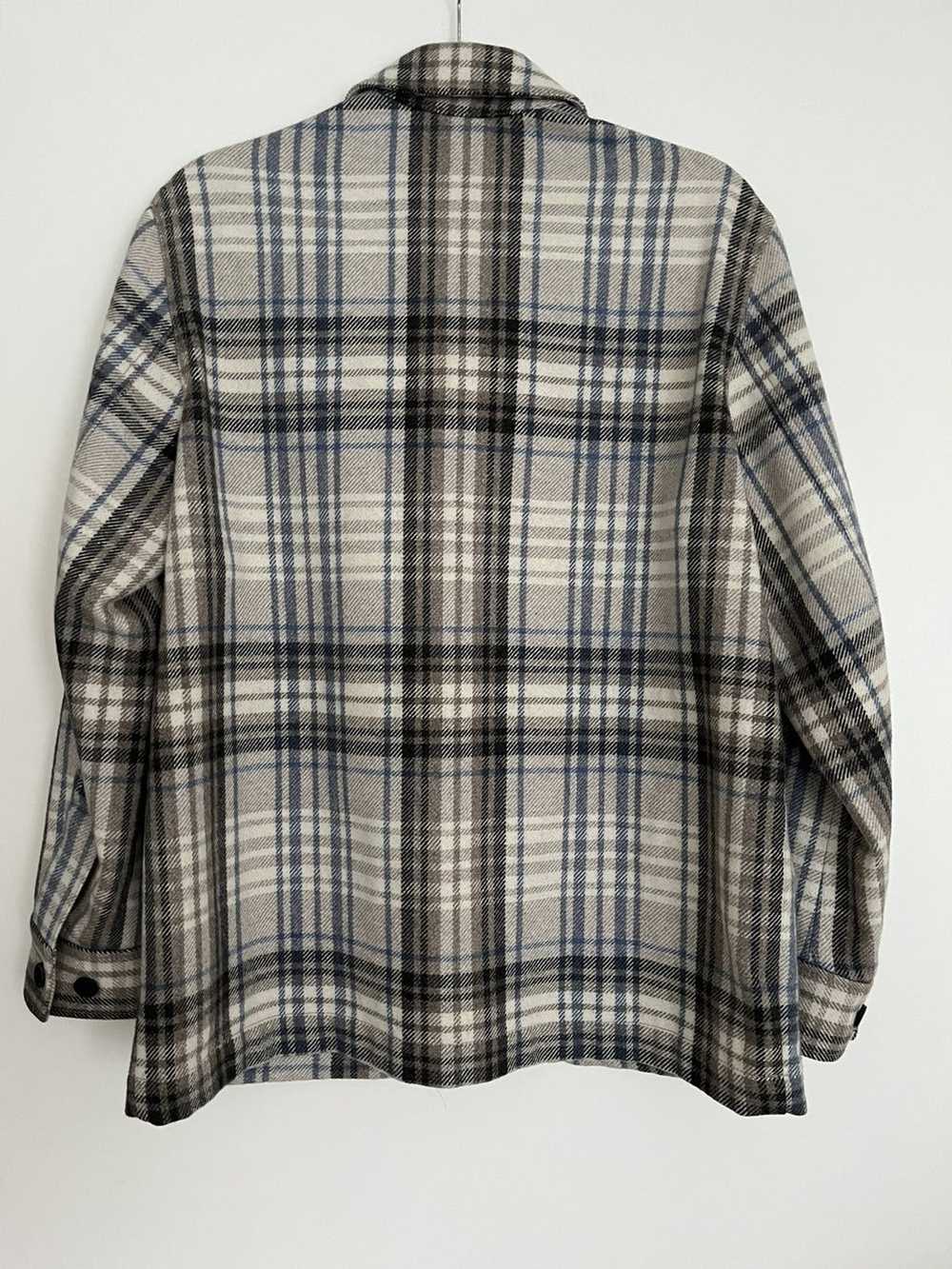 Arket Wool Plaid Overshirt 46 - image 4