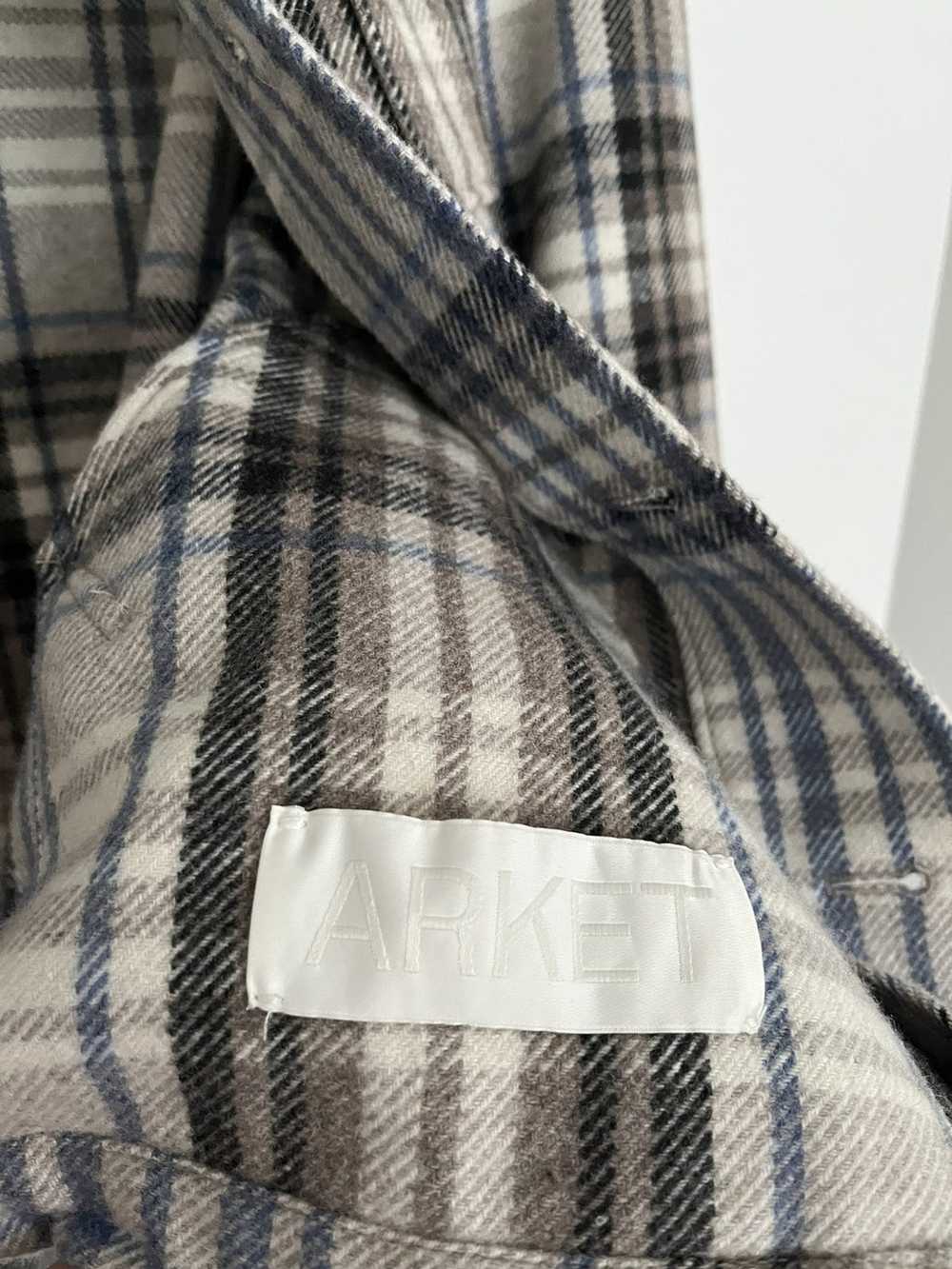 Arket Wool Plaid Overshirt 46 - image 7