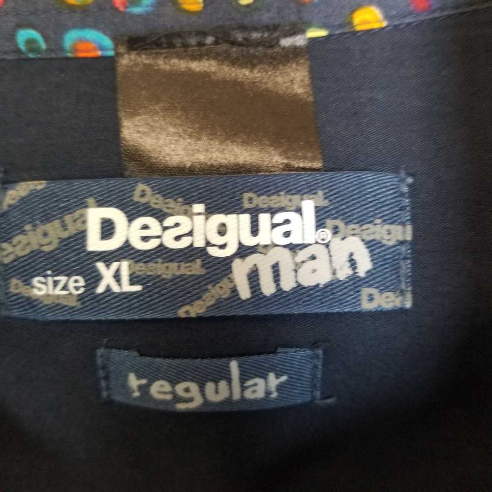 Desigual Desigual XL Geometric Print Button Up Lo… - image 6