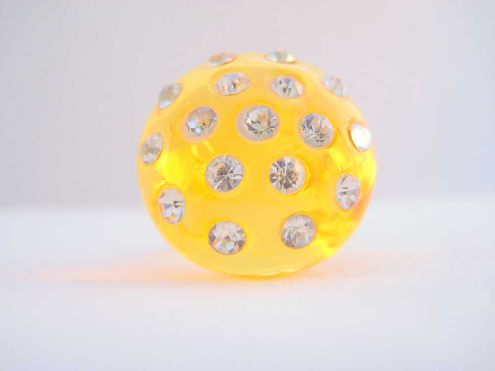 Lucite and Rhinestone Bubble Ring - image 8