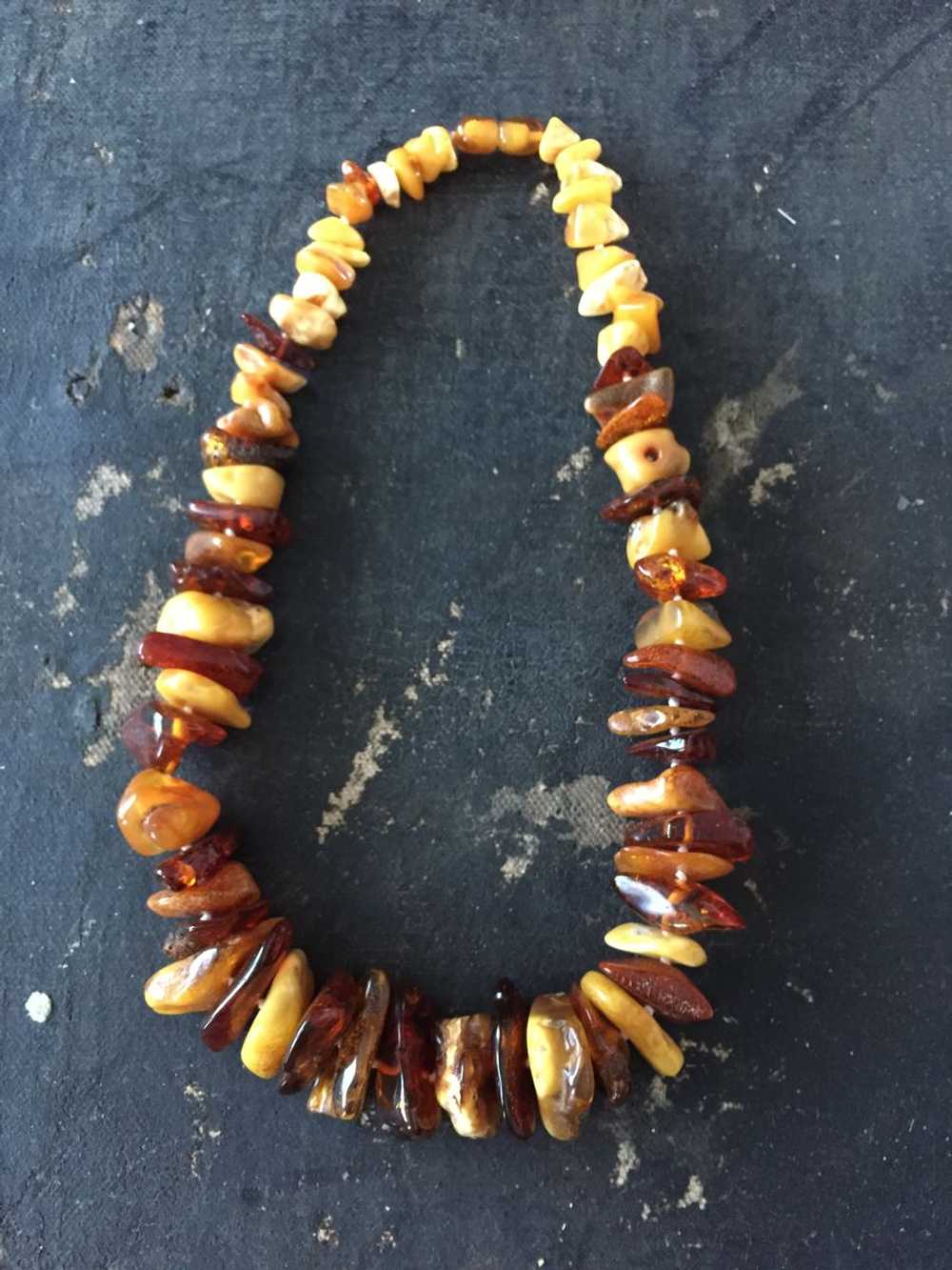 Stunning Chunky Copal Necklace Natural Polished R… - image 2