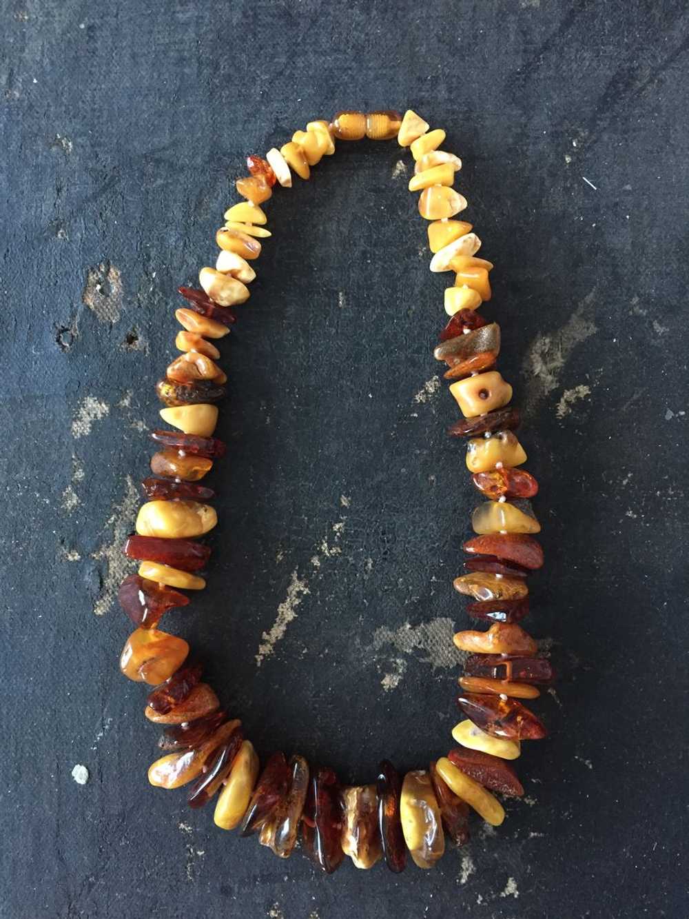 Stunning Chunky Copal Necklace Natural Polished R… - image 4