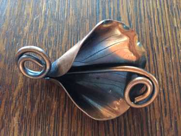 Copper Calla Lily Brooch - image 1