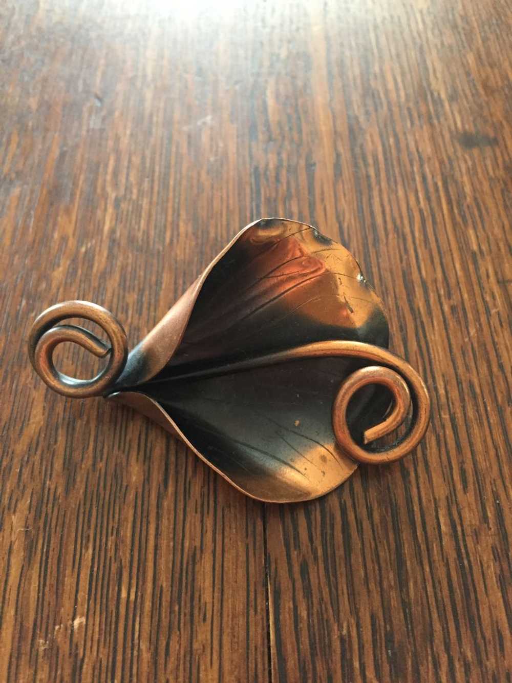 Copper Calla Lily Brooch - image 2