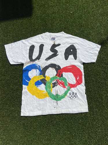 Hanes × Made In Usa × Vintage VTG 90's Olympics US