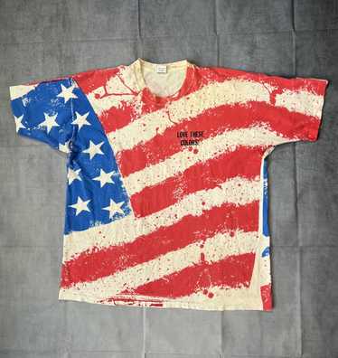 usa flag shirt vintage - Gem