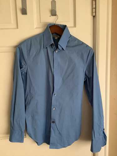 Modern Fit Blue Plaid Shirt