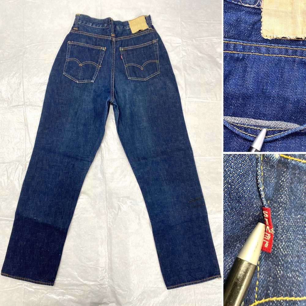 1940s 1950s Levi’s big E 701XX indigo blue jeans … - image 2