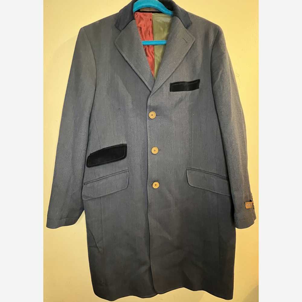 Ted Baker Ted Baker Blue Wool Coat Made in Italy - image 1