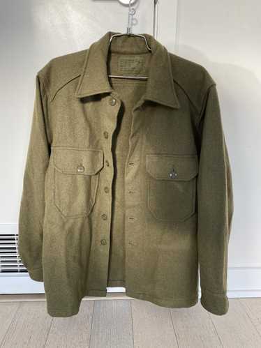 Military × Vintage Wool felt military army shirt … - image 1