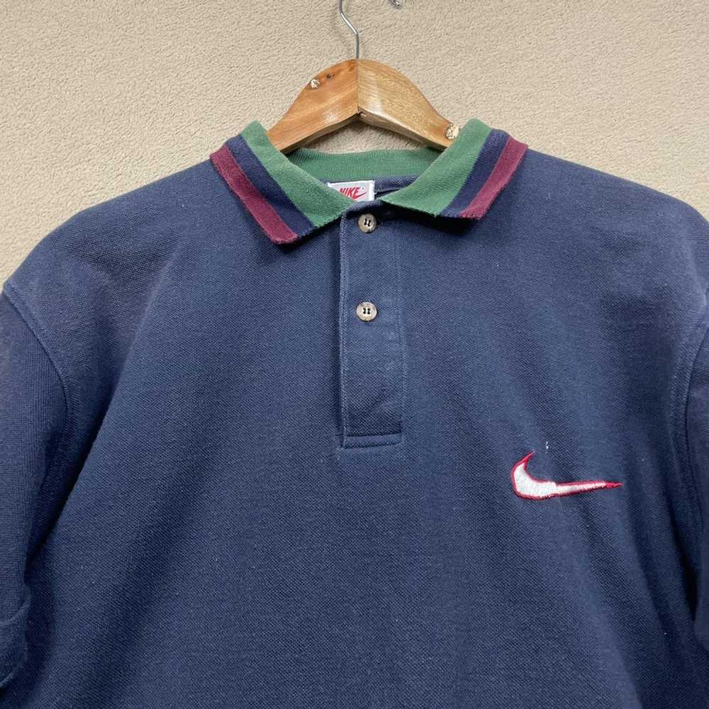 Nike × Vintage Nike 1990’s Swoosh Polo Patterned … - image 2