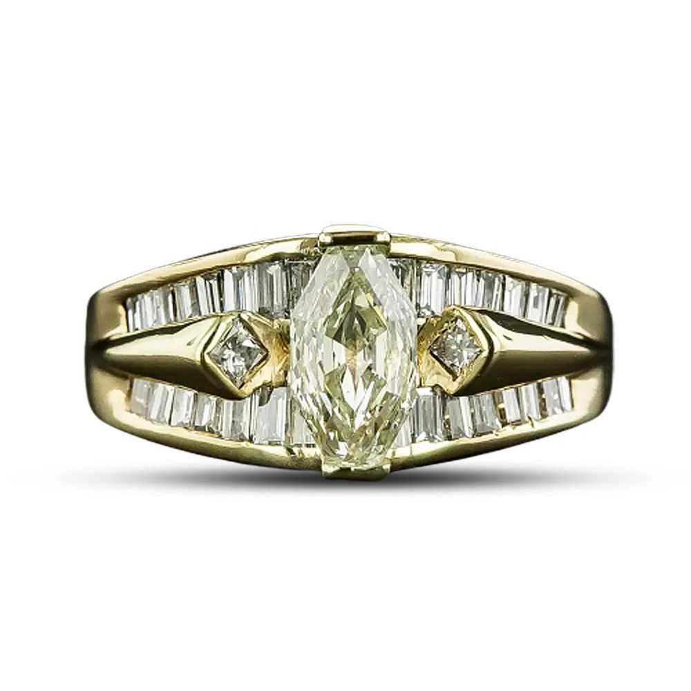 Estate 1.07 Carat Octagonal Diamond Ring - GIA - image 4