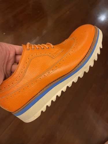 Dsquared2 Pebbled leather orange blue clown shoes